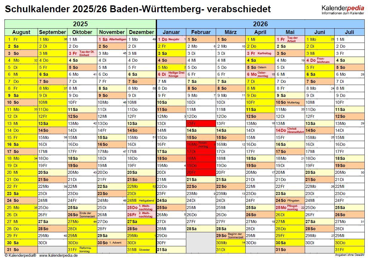 Ferien 2025 2026
